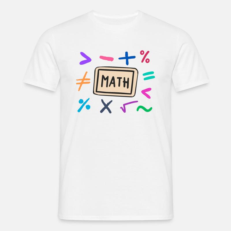 Simboli matematici per studenti e genitori - Maglietta da uomo - bianco