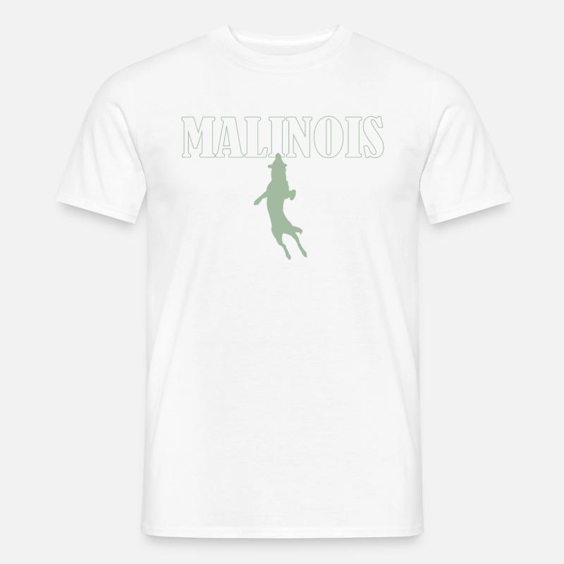 Belgischer Schäferhund Grün - Männer T-Shirt - Weiß