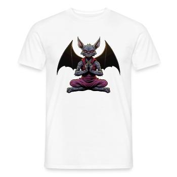 Yoga Fledermaus - Männer T-Shirt - Weiß - Vorne - AI Model Male 178 dark (178cm)
