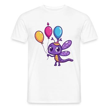 Libellule Anniversaire Bébé - T-shirt homme - blanc - Devant - AI Model Male 178 dark (178cm)