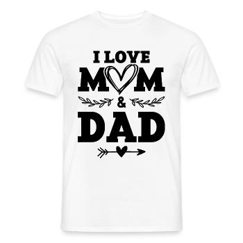 Ich liebe mama und papa - Männer T-Shirt - Weiß - Vorne - AI Model Male 178 dark (178cm)