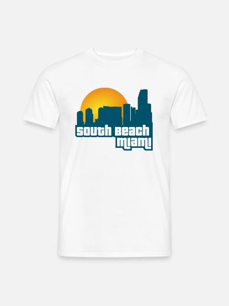 South Beach Miami [: VC] - Männer T-Shirt - Weiß