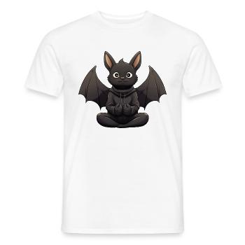 Yoga Bat - Men's T-Shirt - white - Front - AI Model Male 178 dark (178cm)