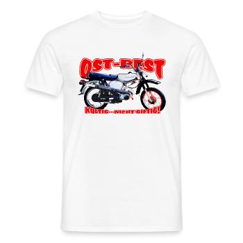 Simson S51 Enduro - Männer T-Shirt - Weiß - Vorne - AI Model Male 178 dark (178cm)