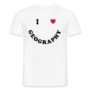 Geographie - Männer T-Shirt - Weiß - Vorne - AI Model Male 178 dark (178cm)