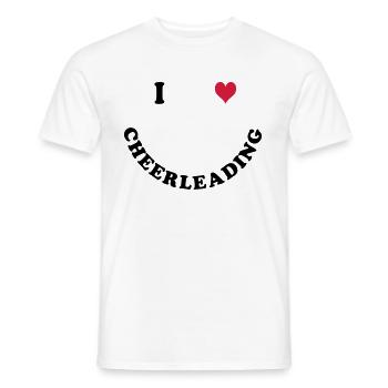 I love Cheerleading - Men's T-Shirt - white - Front - AI Model Male 178 dark (178cm)