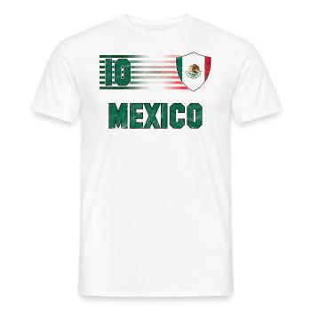 Équipe du Mexique de football - T-shirt homme - blanc - Devant - AI Model Male 178 dark (178cm)