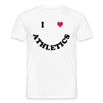 Athletics - Men's T-Shirt - white - Front - AI Model Male 178 dark (178cm)