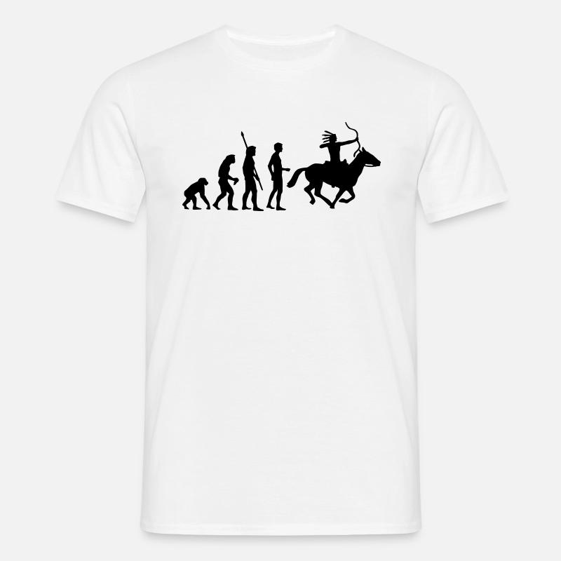 evolution_indianer - Men's T-Shirt - white