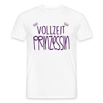 Vollzeit Prinzessin, Mädchen, Zicke, Geschenk - Männer T-Shirt - Weiß - Vorne - AI Model Male 178 dark (178cm)