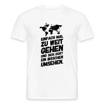 Reisen Outdoor Abenteuer Sprüche - Männer T-Shirt - Weiß - Vorne - AI Model Male 178 dark (178cm)