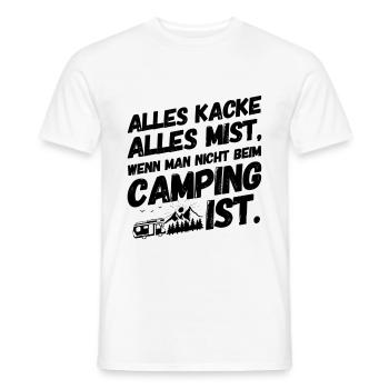 Camper Camping Campen Gedicht II - Männer T-Shirt - Weiß - Vorne - AI Model Male 178 dark (178cm)