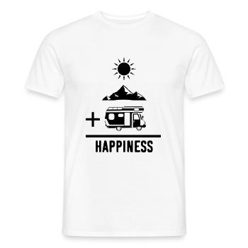 Camper Camping Campen Glücklich II - Männer T-Shirt - Weiß - Vorne - AI Model Male 178 dark (178cm)