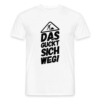 Bauarbeiter Baustelle guckt sich weg II - Männer T-Shirt - Weiß - Vorne - AI Model Male 178 dark (178cm)