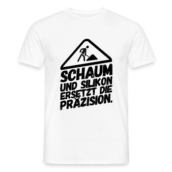 Bauarbeiter Baustelle Schaum Silikon - Männer T-Shirt - Weiß - Vorne - AI Model Male 178 dark (178cm)