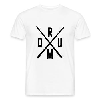 Drums drummer Drum II - Men's T-Shirt - white - Front - AI Model Male 178 dark (178cm)