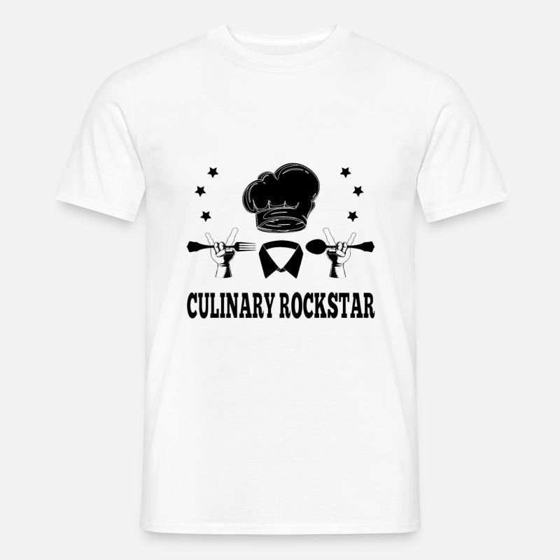 Kochkunst Star - Chefkoch Geschenkidee - Männer T-Shirt - Weiß