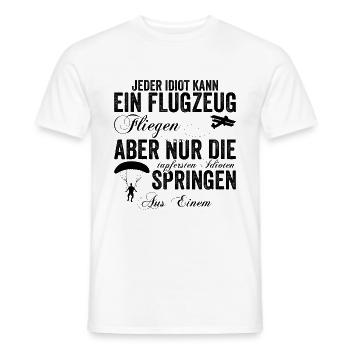 Lustiger Paragleiten Fallschirm Spruch - Männer T-Shirt - Weiß - Vorne - AI Model Male 178 dark (178cm)