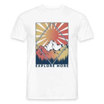 Voyage randonnée explorer montagne explorer escalade - T-shirt homme - blanc - Devant - AI Model Male 178 dark (178cm)