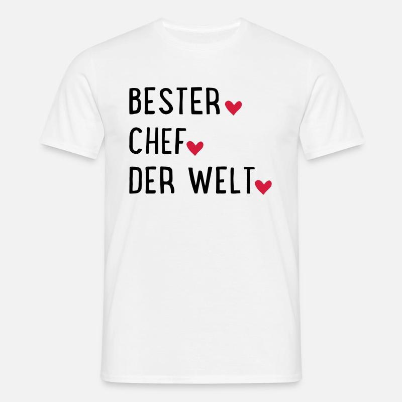 Bester Chef - Männer T-Shirt - Weiß