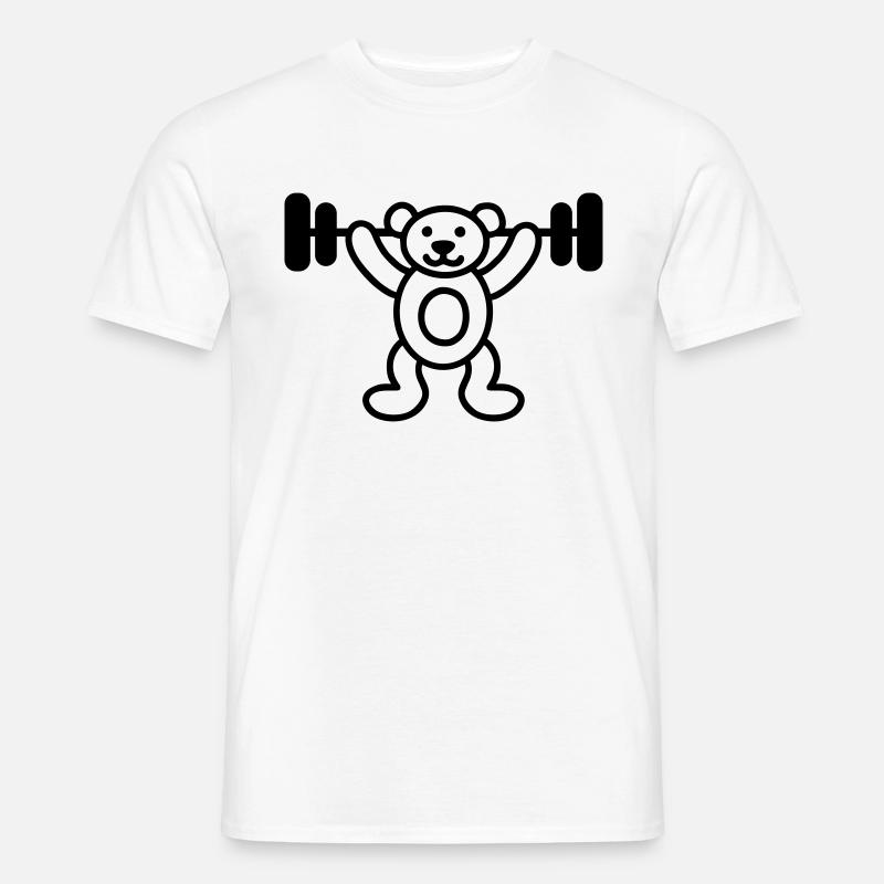 Bodybuilder bear - Men’s T-shirt - white