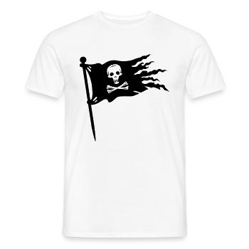 pirates drapeau - T-shirt homme - blanc - Devant - AI Model Male 178 dark (178cm)