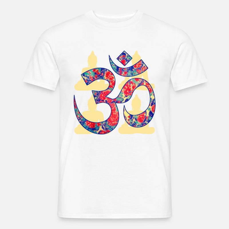 om with buddha e 42 - Men’s T-shirt - white