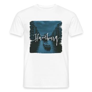 Hamburg - Men's T-Shirt - white - Front - AI Model Male 178 dark (178cm)