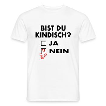 bist du kindisch penis Penismann Witzige Frage - Männer T-Shirt - Weiß - Vorne - AI Model Male 178 dark (178cm)