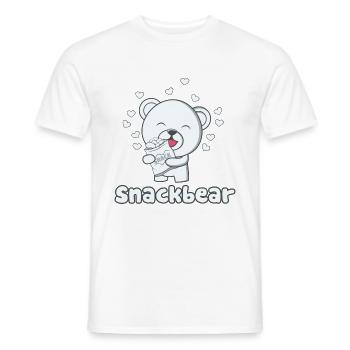 Snack bear / snack bear with heart - Men's T-Shirt - white - Front - AI Model Male 178 dark (178cm)