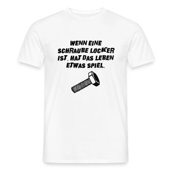 Schraube locker Lustig Geschenk Idee - Männer T-Shirt - Weiß - Vorne - AI Model Male 178 dark (178cm)