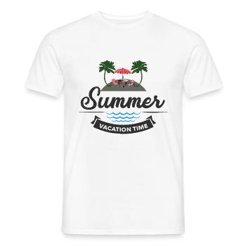 Summer Vacation Time - Männer T-Shirt - Weiß - Vorne - AI Model Male 178 dark (178cm)