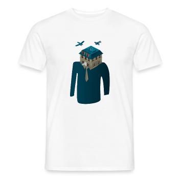 Haus Drohne Spion Geschenk - Männer T-Shirt - Weiß - Vorne - AI Model Male 178 dark (178cm)