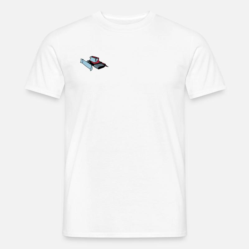 Pistenraupe - Männer T-Shirt - Weiß