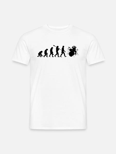 Drum evolution - Men's T-Shirt - white