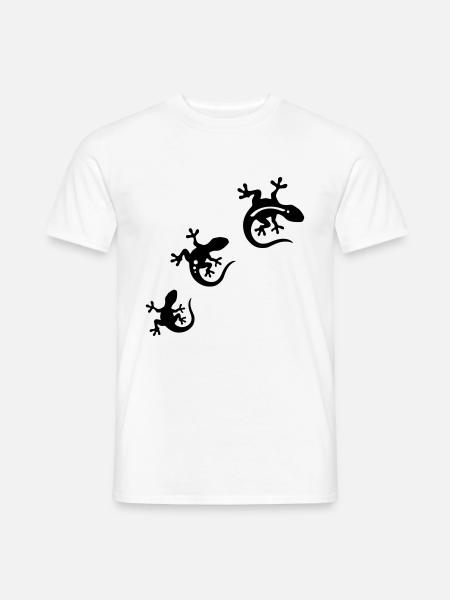GECKO Terzett - Männer T-Shirt - Weiß