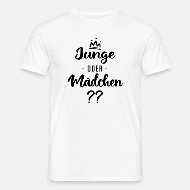 Junge oder Mädchen? Schwanger - Schwangerschaft - Männer T-Shirt - Weiß