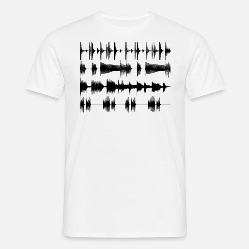 Black waveforms - Men's T-Shirt - white
