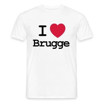 J'aime Bruges - T-shirt homme - blanc - Devant - AI Model Male 178 dark (178cm)