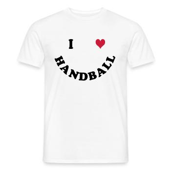 handball - Men's T-Shirt - white - Front - AI Model Male 178 dark (178cm)