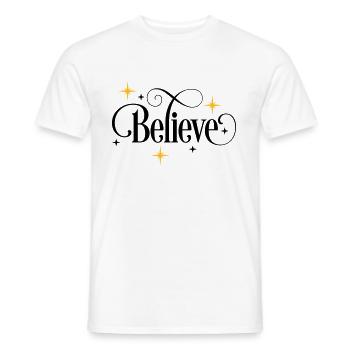 Glauben - Männer T-Shirt - Weiß - Vorne - AI Model Male 178 dark (178cm)