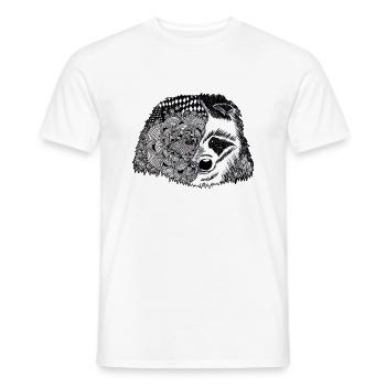 Animal tattoo & tribals, gift eg birthday - Men's T-Shirt - white - Front - AI Model Male 178 dark (178cm)