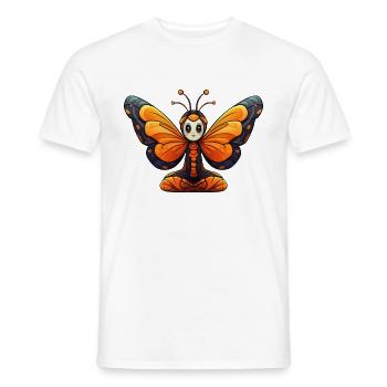 Schmetterling Yoga - Männer T-Shirt - Weiß - Vorne - AI Model Male 178 dark (178cm)