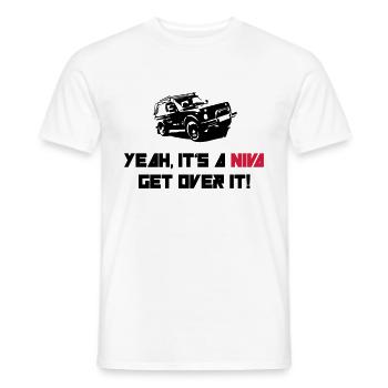 It's a NIVA get over it! - Männer T-Shirt - Weiß - Vorne - AI Model Male 178 dark (178cm)