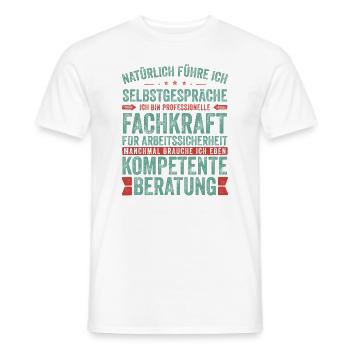 Sicherheitsfachkraft witziger Spruch für Arbeit - Männer T-Shirt - Weiß - Vorne - AI Model Male 178 dark (178cm)