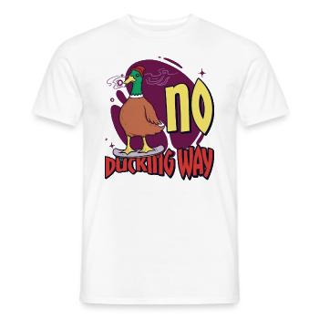 Canard Drôle De Dire Travailler Pas de Façon De Canard - T-shirt homme - blanc - Devant - AI Model Male 178 dark (178cm)