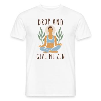 Yoga Liebhaber Zen Meditation Frieden - Männer T-Shirt - Weiß - Vorne - AI Model Male 178 dark (178cm)