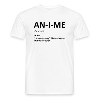Manga Anime Signifiant Anime drôle - T-shirt homme - blanc - Devant - AI Model Male 178 dark (178cm)