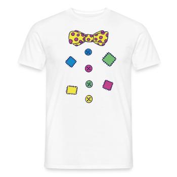 Costume de clown Carnaval Carnaval Confettis - T-shirt homme - blanc - Devant - AI Model Male 178 dark (178cm)