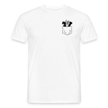 Joueur d’échecs Pièces d’échecs Échiquier - T-shirt homme - blanc - Devant - AI Model Male 178 dark (178cm)